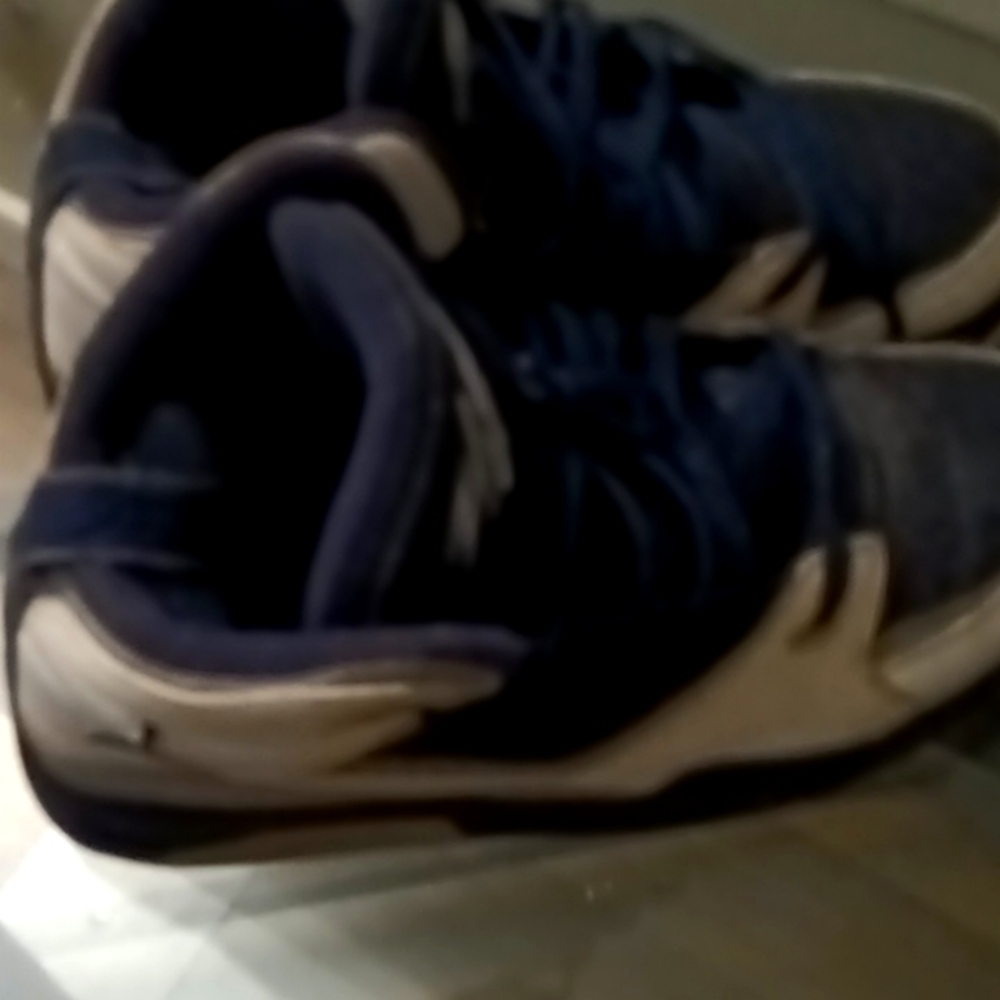 Nike Air Jordans Navy blue and white Flight Men's Sports athletic wear sneakers